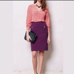 Anthropologie Purple Mini Skirt